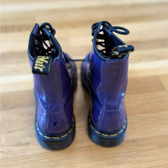 Dr. Marten's Purple 1460 WOMEN'S PATENT LEATHER LACE UP BOOTS - Picture 10 of 16